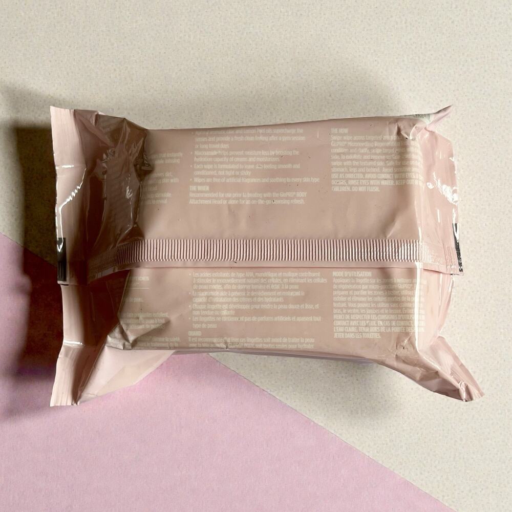 BeautyBio Exfoliating Peptide Body Wipes 30ct Smooth Firm Travel Gym New/Sealed - Picture 3 of 5